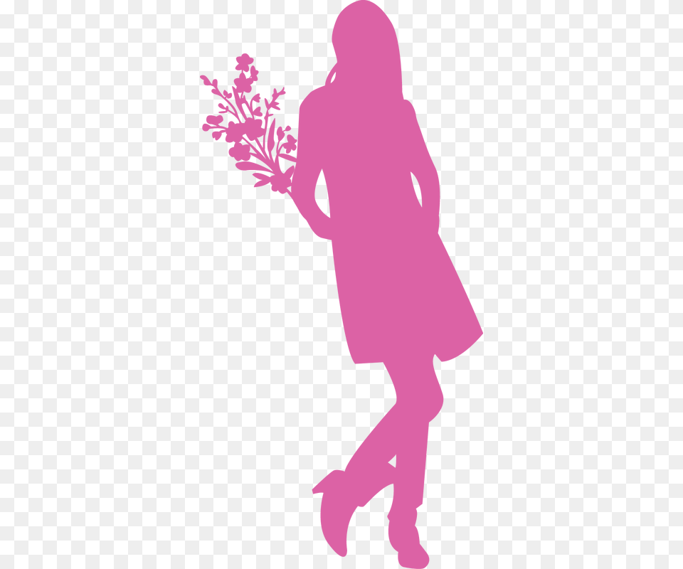 Construction Silhouette Woman Silhouette Purple Pink, Clothing, Coat, Adult, Person Free Transparent Png