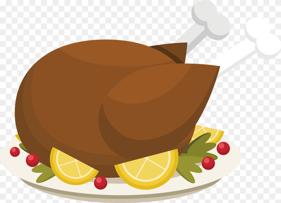 Transparent Cooked Chicken Clipart Roasted Chicken Clipart, Food, Meal, Fruit, Plant Png