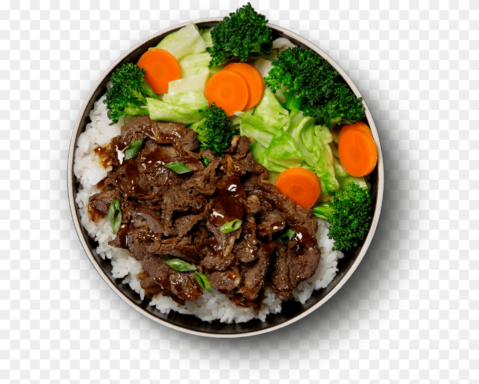 Transparent Cooked Meat Steak Veggie Bowl Waba Grill, Meal, Dish, Food, Food Presentation Free Png Download