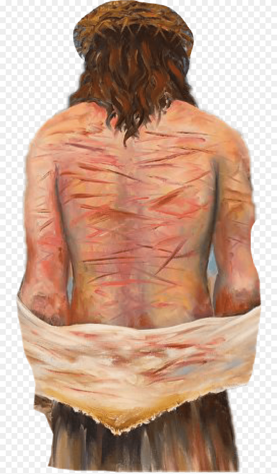 Transparent Cool Jesus Jesus Stripped Of Clothes, Art, Back, Body Part, Painting Png Image