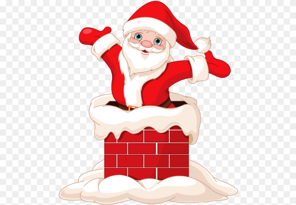 Transparent Cool Santa Clipart Pere Noel Dans La Cheminee, Elf Png Image