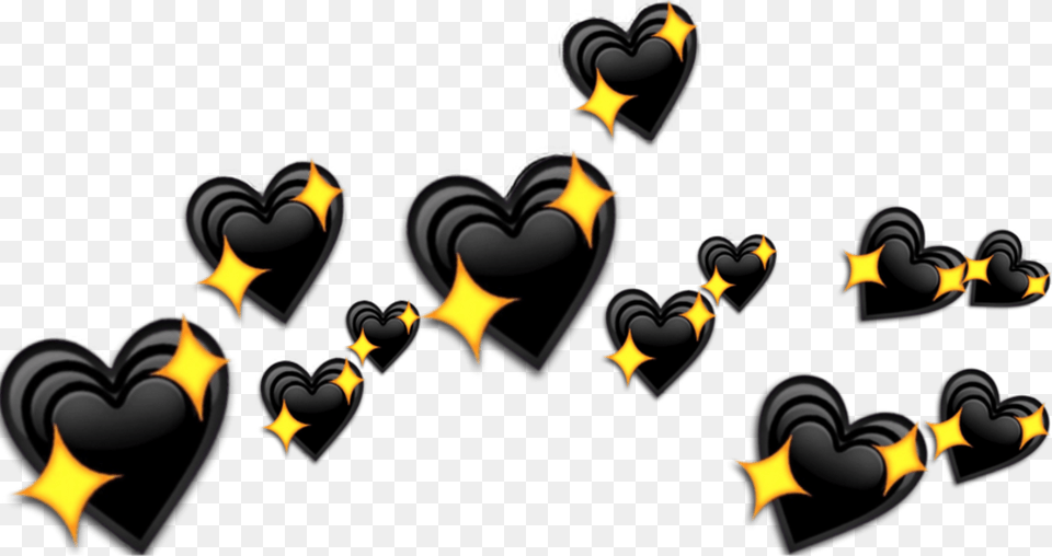 Transparent Corazones En Black Heart Crown Emoji, Symbol Free Png Download