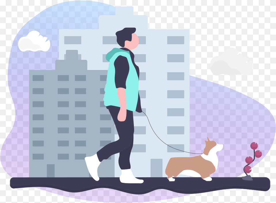 Transparent Corgi Silhouette Illustration, Walking, Person, Man, Adult Free Png