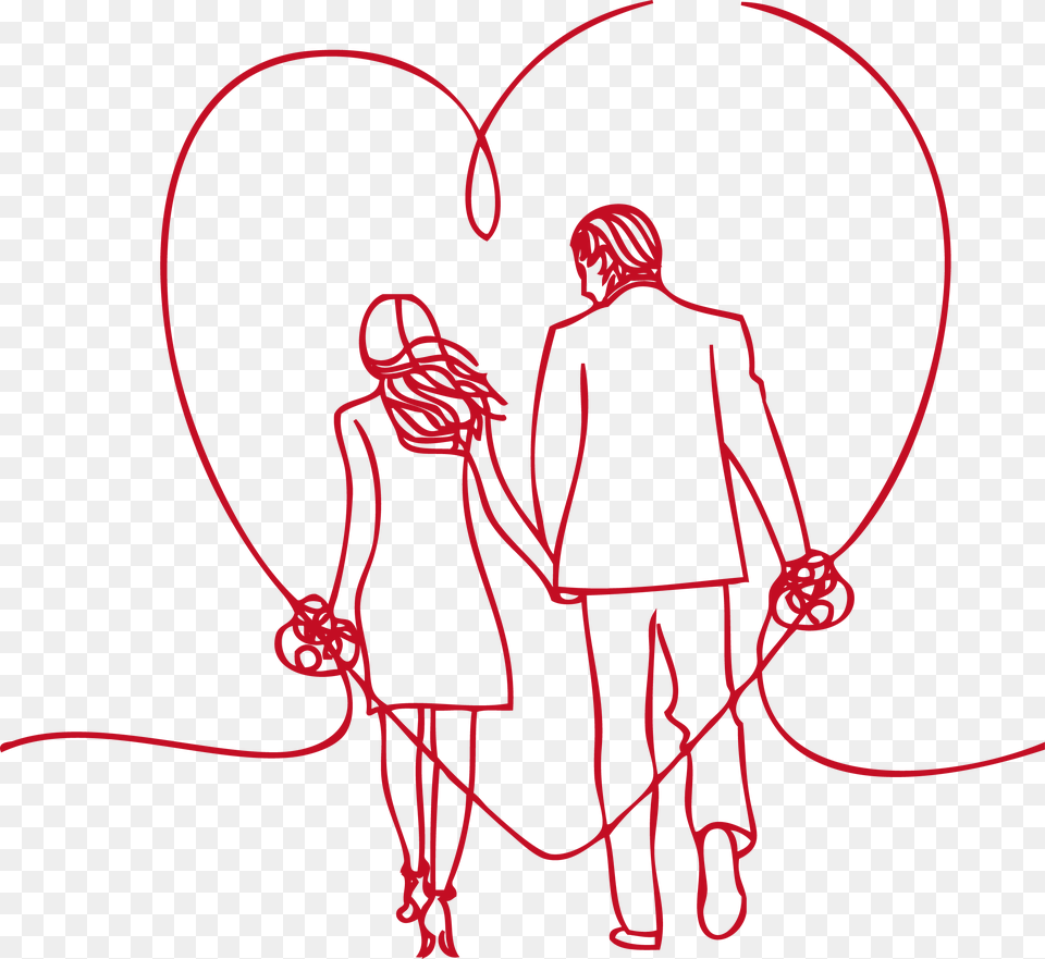 Transparent Couple Holding Hands Dibujo De Una Pareja Enamorada, Pattern, Spiral, Light, Accessories Free Png Download