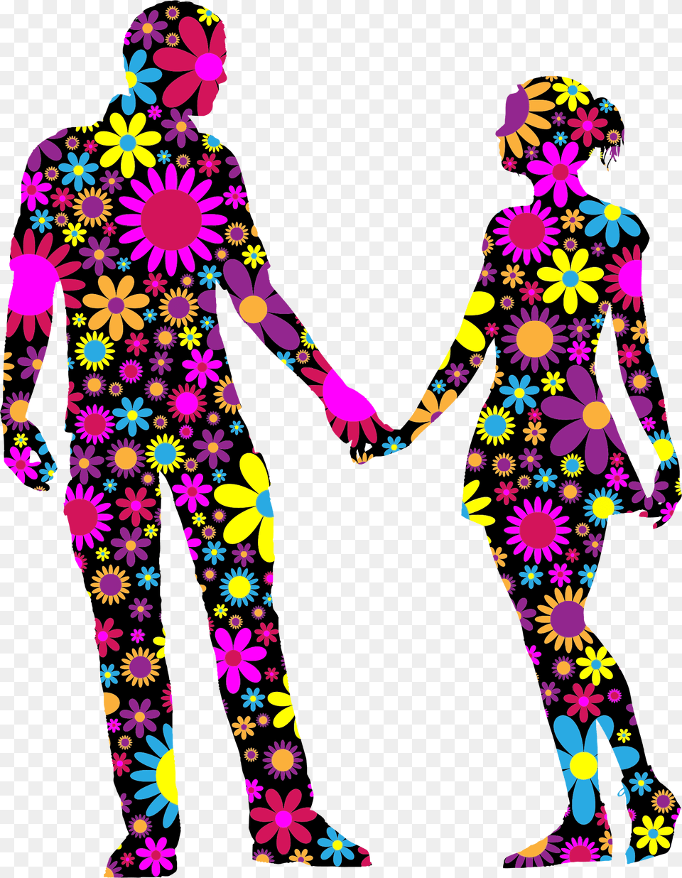 Transparent Couple Silhouette Transparent Silhouette Of Couple, Art, Purple, Floral Design, Graphics Free Png