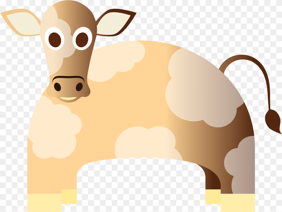 Transparent Cow Eating Grass Clipart Cartoon, Animal, Deer, Mammal, Wildlife Free Png