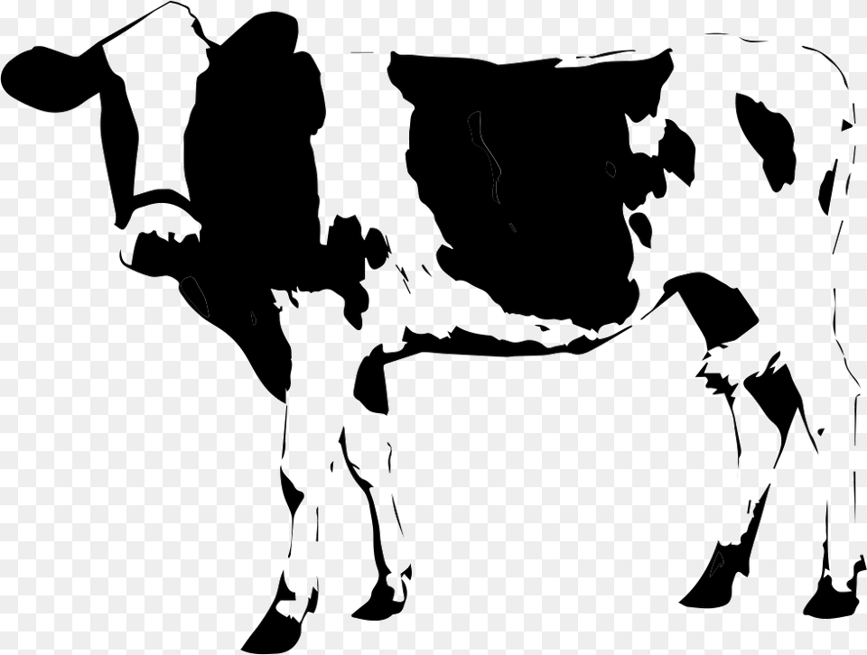 Transparent Cow Icon Cow On White Background, Dairy Cow, Animal, Cattle, Mammal Png Image