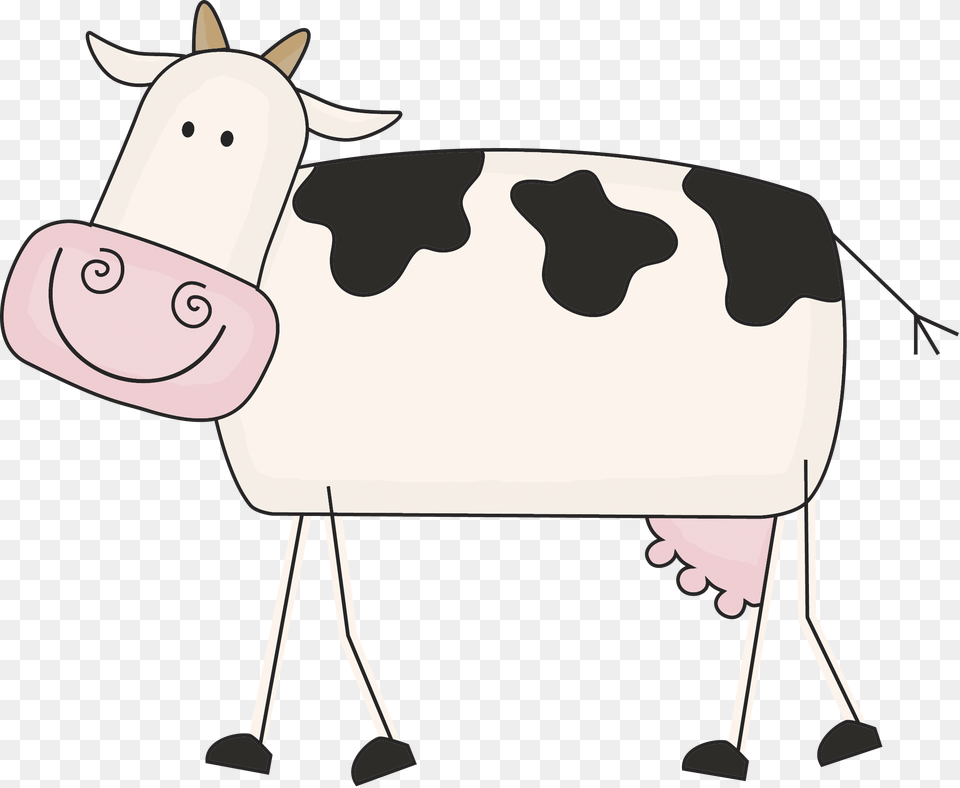 Transparent Cow Stick Figure Drawing Animals, Animal, Cattle, Dairy Cow, Livestock Png