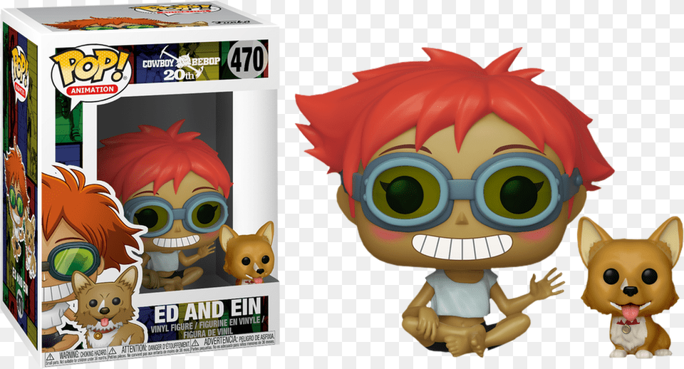 Transparent Cowboy Bebop Clipart Ed And Ein Funko Pop, Plush, Toy, Face, Head Png Image