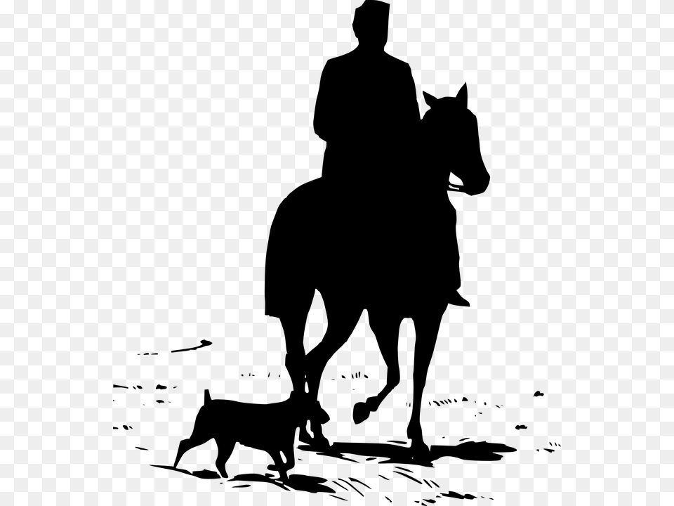 Transparent Cowboy Silhouette Horse Riding Silhouette Clipart, Gray Png Image