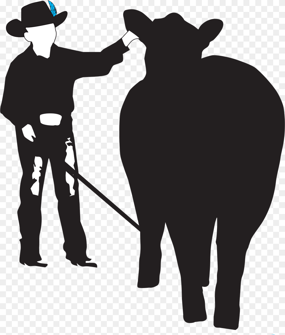 Cowboy Silhouette Show Cow Silhouette, Clothing, Hat, Adult, Male Free Transparent Png