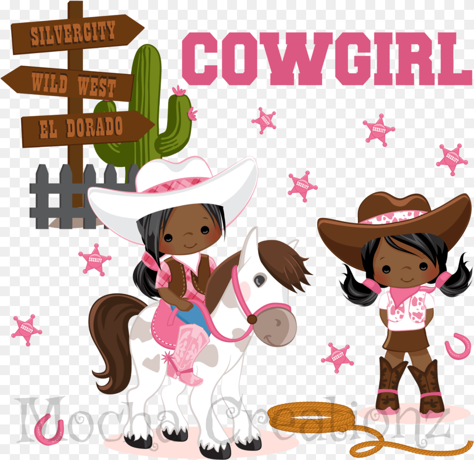 Transparent Cowgirl Clipart Clip Art African American Cowgirl, Clothing, Hat, Baby, Person Png Image