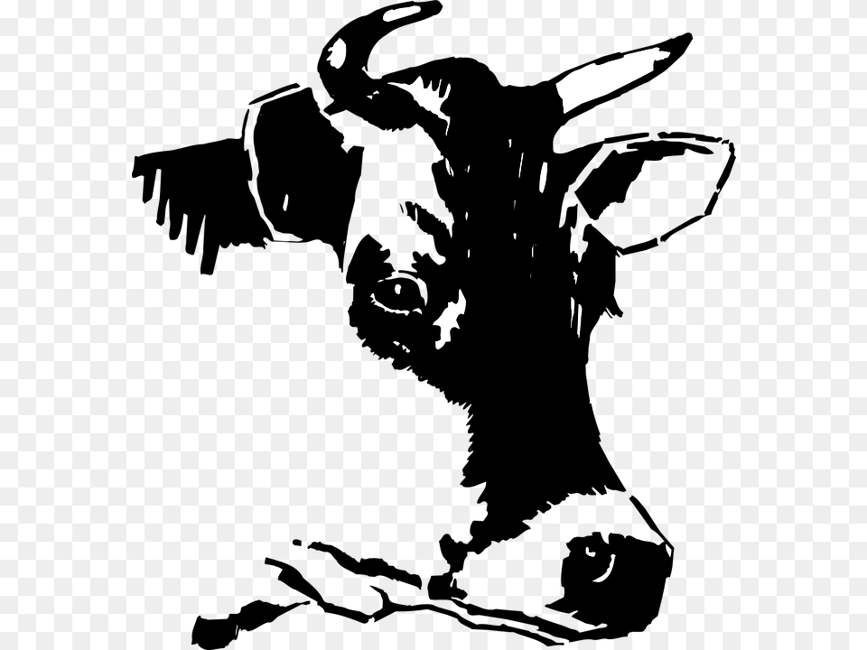 Transparent Cows Head Clipart, Lighting, Silhouette, People, Person Free Png