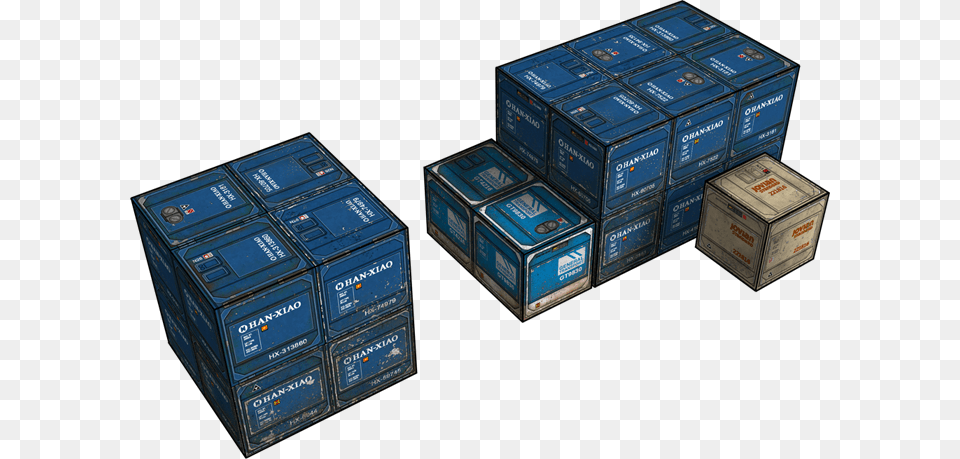 Transparent Crates Sci Fi Crates Papercraft, Box, Crate, Shipping Container Free Png