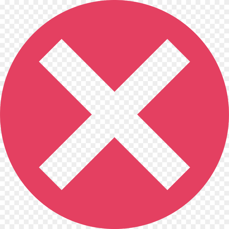 Transparent Cross X Mark In Red Circle Logo, Sign, Symbol, Disk, Road Sign Free Png