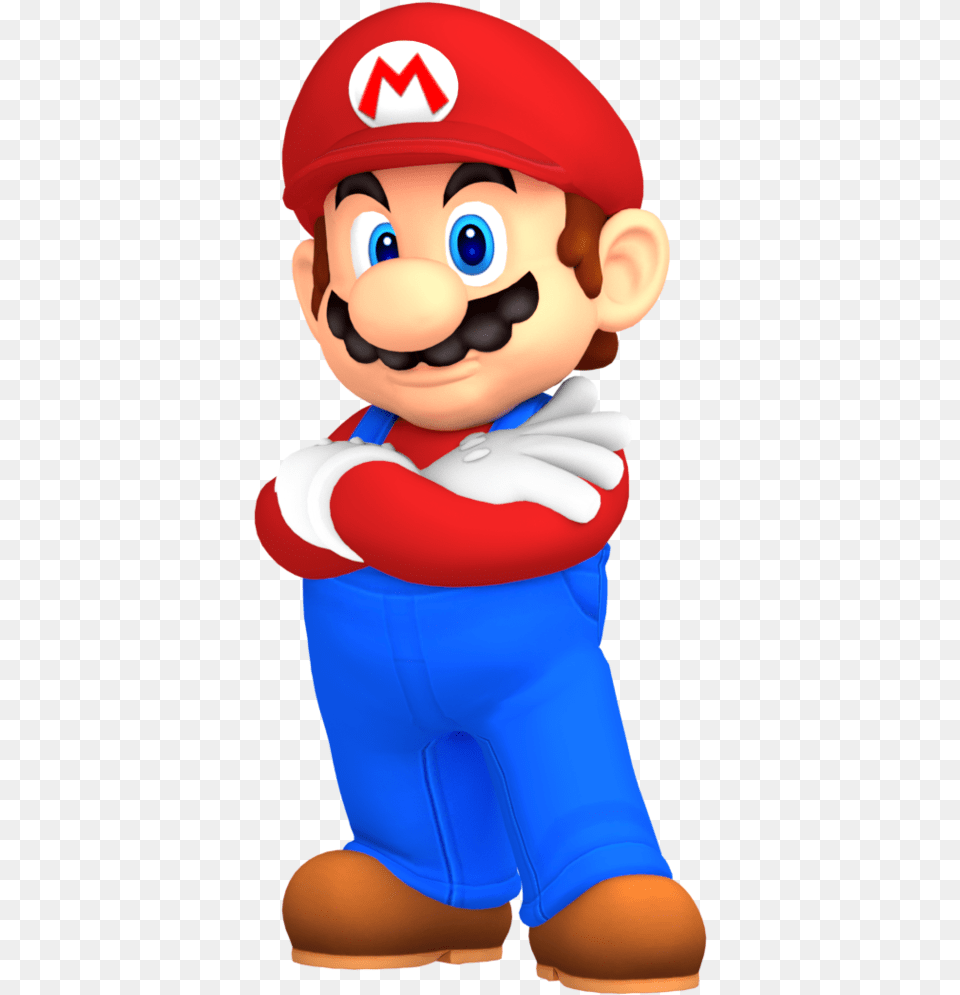 Transparent Crossing Arms Clipart Mario With Arms Crossed, Baby, Game, Person, Super Mario Png Image