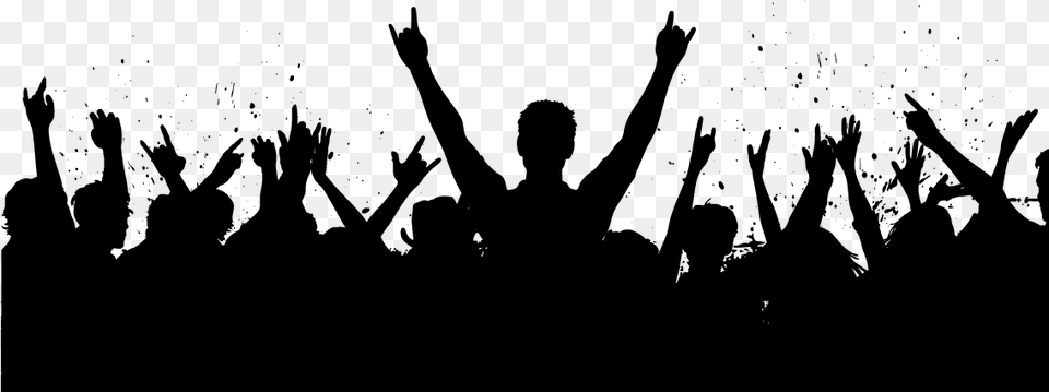 Crowd Of People Clipart Crowd Hands, Gray Free Transparent Png