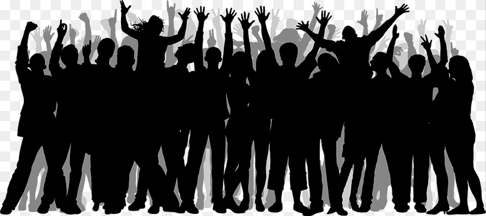 Transparent Crowd Silhouette Crowd Of People, Person, Concert, Adult, Man Png