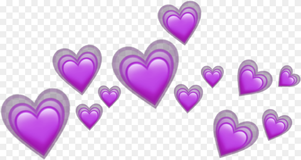 Crown Emoji Purple Heart Emoji Free Transparent Png