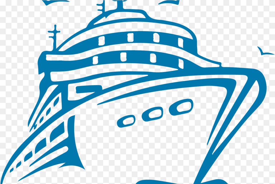 Transparent Cruise Ship Clipart Cruise Ship Clipart Black And White, Transportation, Vehicle, Yacht, Person Free Png Download