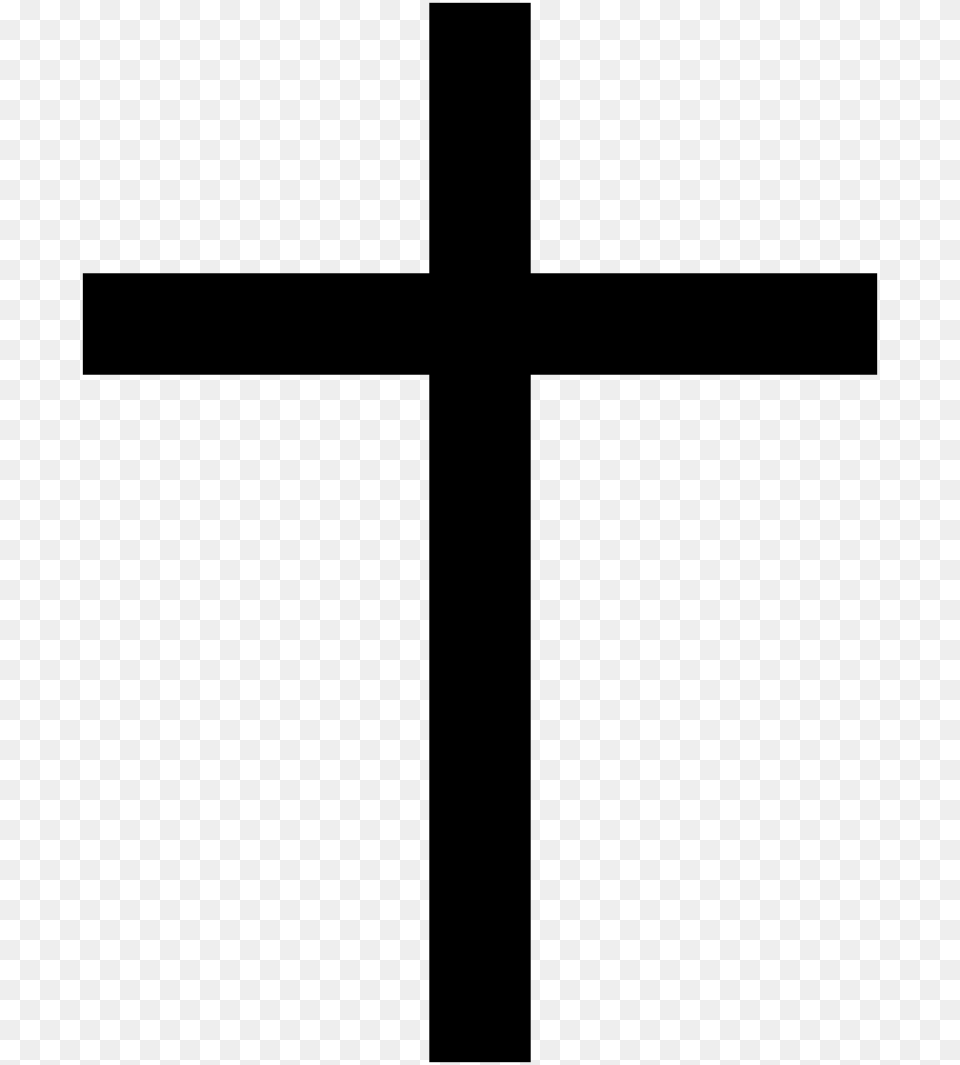 Transparent Cruz Black Cross Printable, Gray Png Image