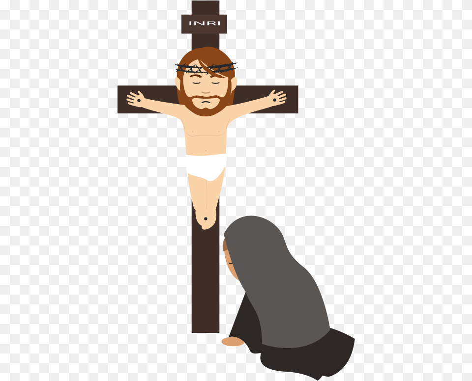 Transparent Cruz De Cristo Jesus En La Cruz, Cross, Symbol, Person, Face Free Png Download