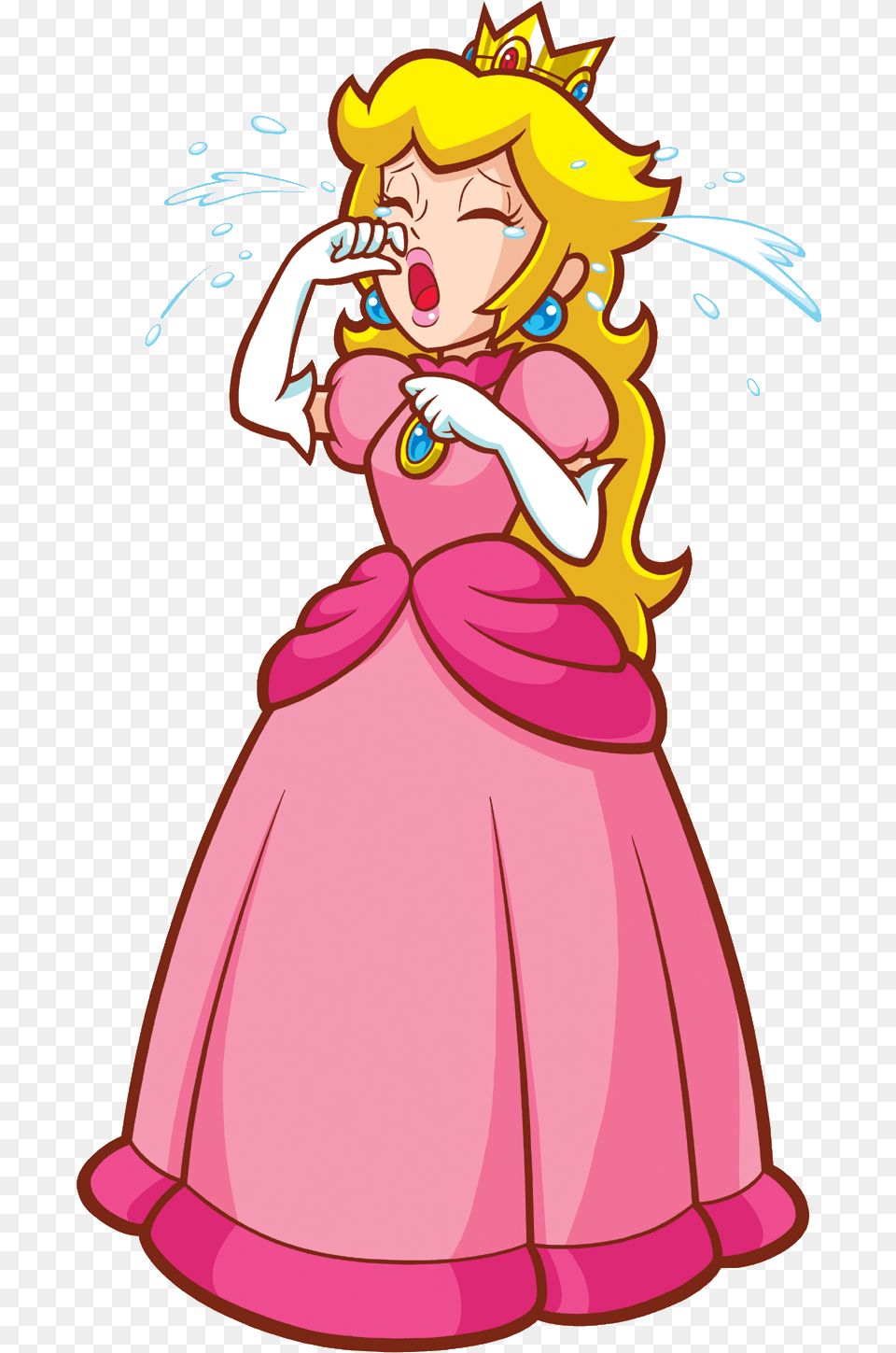 Transparent Cry Clipart Super Princess Peach, Female, Child, Person, Girl Free Png Download