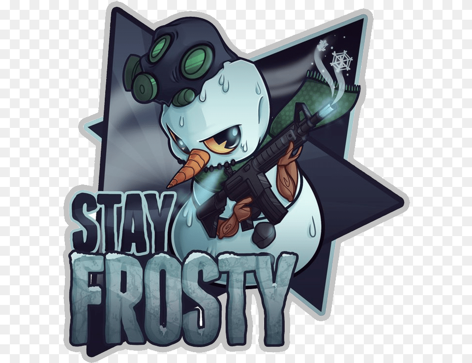 Transparent Csgo Character Csgo Stay Frosty Sticker, Firearm, Weapon, Gun, Rifle Png