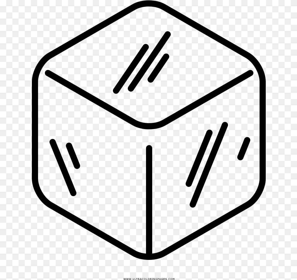 Transparent Cube Clipart Ice Clipart Black And White, Gray Png
