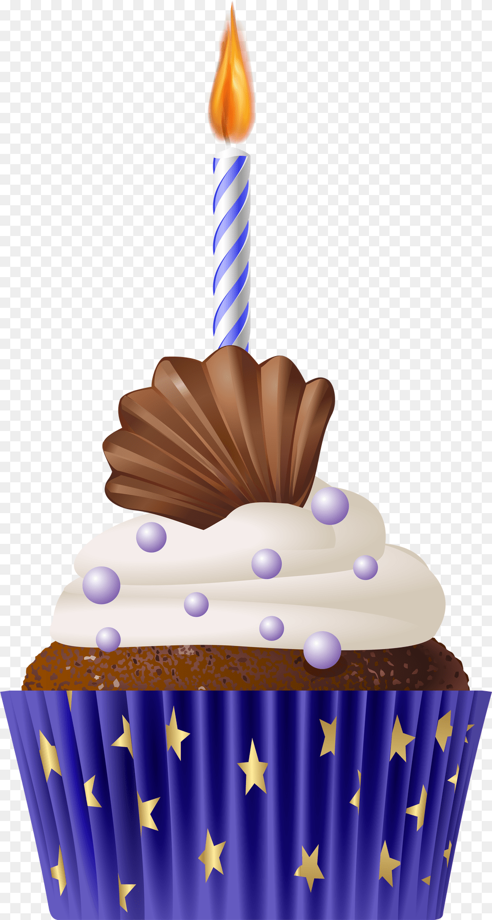 Transparent Cupcake Clipart Cupcake With Candle Clipart, Accessories, Jewelry, Crown, Smoke Pipe Free Png