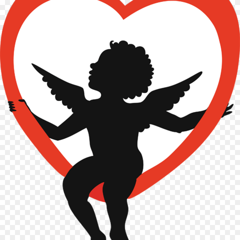Transparent Cupid Clipart, Person, Silhouette Free Png
