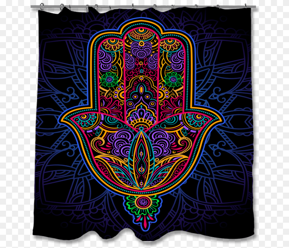 Transparent Curtain Clipart Hamsa Tattoo Psychedelic, Pattern, Art, Accessories Free Png Download