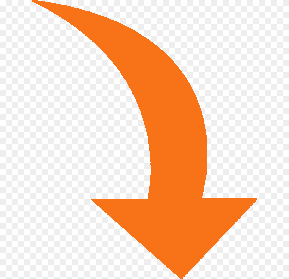 Transparent Curved Arrow Transparent Curved Orange Arrow Png
