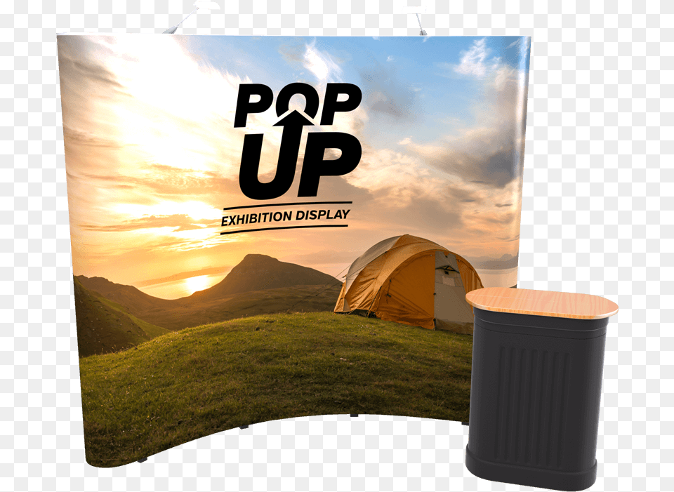 Transparent Curved Banner Pop Up Stand, Architecture, Building, Camping, Outdoors Png