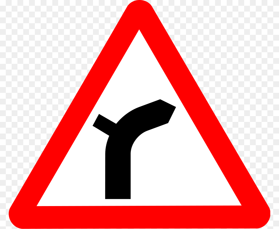 Transparent Curved Road Clipart Sharp Curve Right Sign, Symbol, Road Sign, Smoke Pipe Png Image