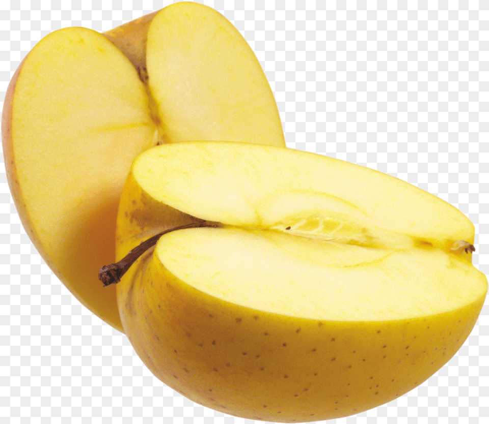 Transparent Cut Apple Apple Yellow Free Png