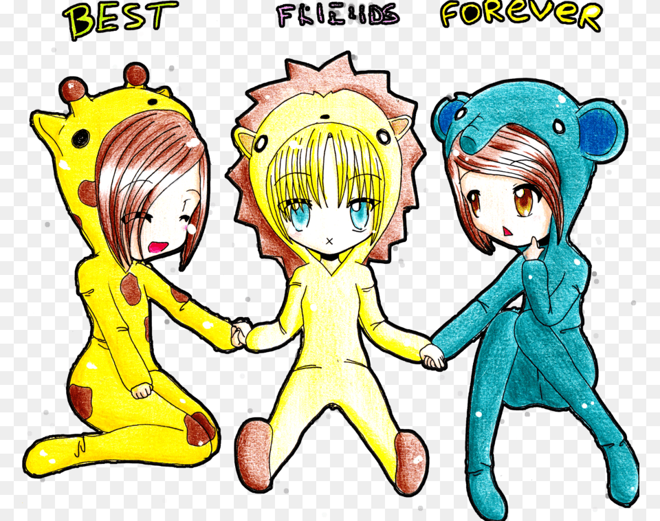 Transparent Cute Anime Boy Best Friends Forever Drawings, Book, Comics, Publication, Baby Free Png Download