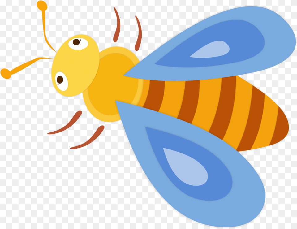 Transparent Cute Bee Honeybee, Animal, Honey Bee, Insect, Invertebrate Png Image