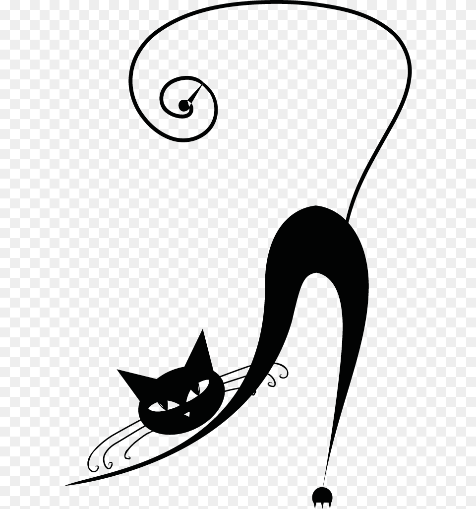 Cute Black Cat Clipart Black Cat Drawing Easy, Stencil, Person, Art Free Transparent Png