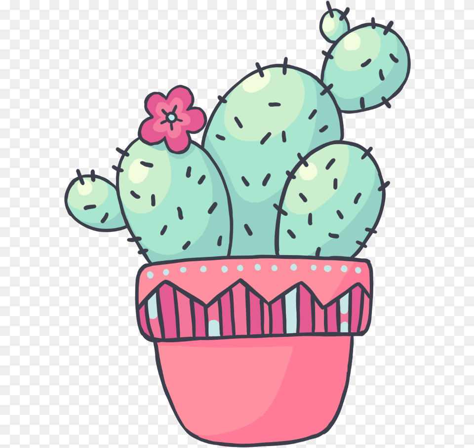 Transparent Cute Cactus Kawaii Cute Cactus Cartoon, Vegetable, Produce, Plant, Food Free Png Download