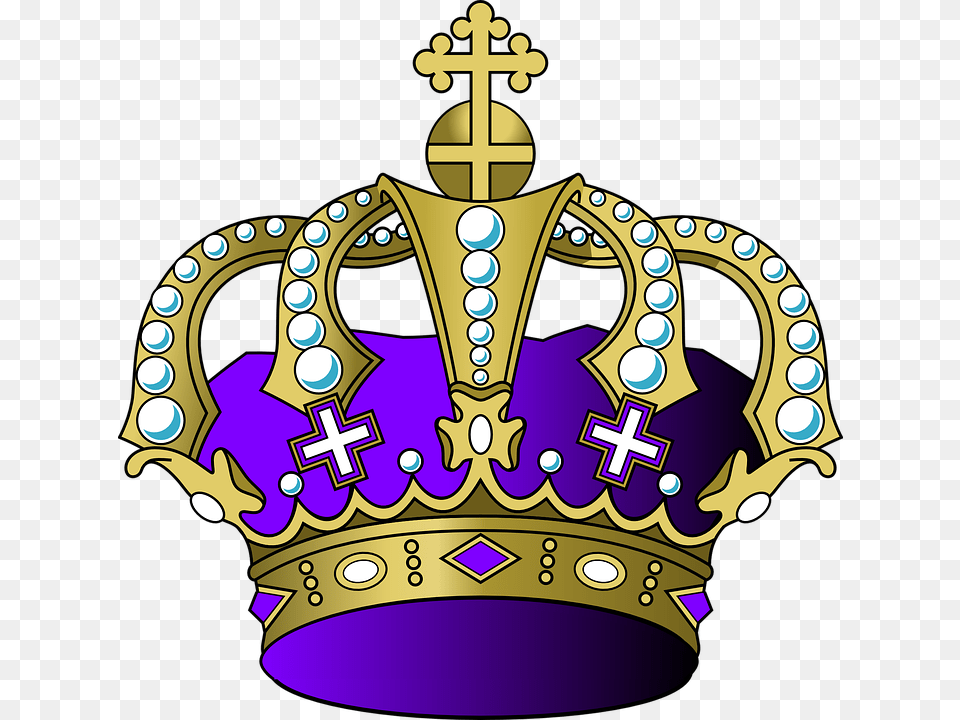 Transparent Cute Crown Purple And Gold Crown, Accessories, Jewelry Png Image