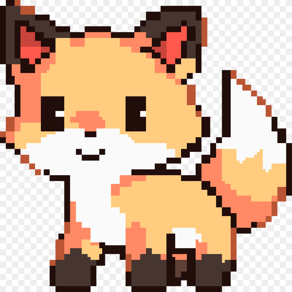 Transparent Cute Fox Cute Pixel Art Fox, Animal, Canine, Mammal Free Png Download