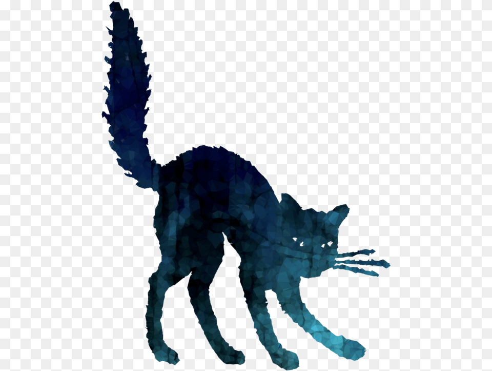 Transparent Cute Halloween Cat Clipart Glitter Cat, Animal, Coyote, Mammal, Pet Png