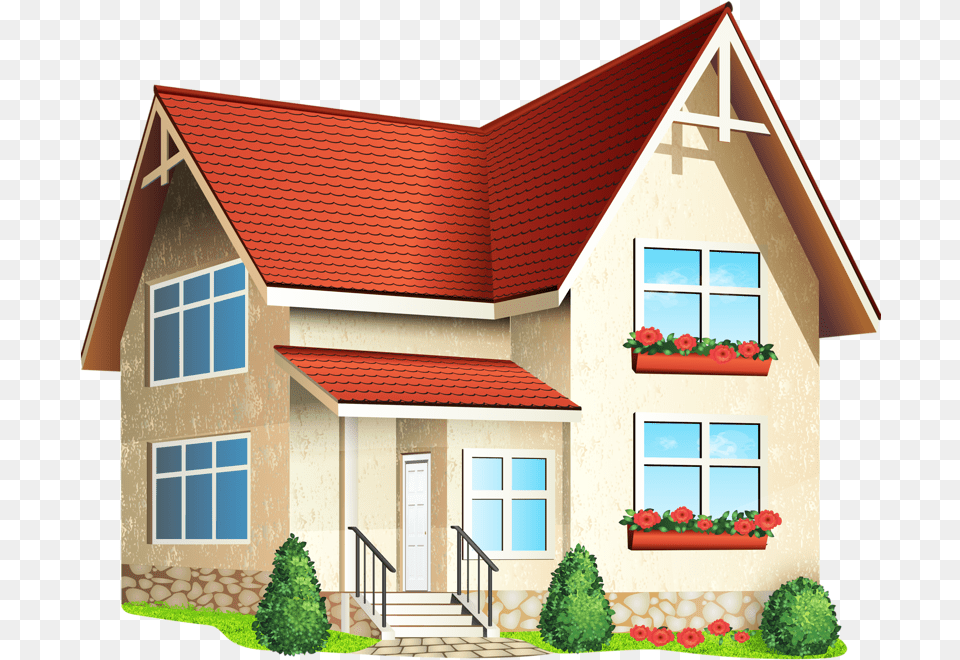 Transparent Cute House Clipart Clipart House Building, Architecture, Cottage, Housing, Neighborhood Free Png Download