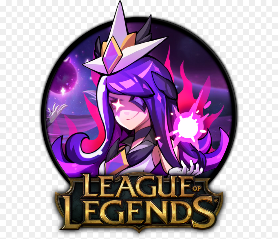 Transparent Cute Icon Syndra Star Guardian Chibi, Book, Comics, Publication, Purple Free Png