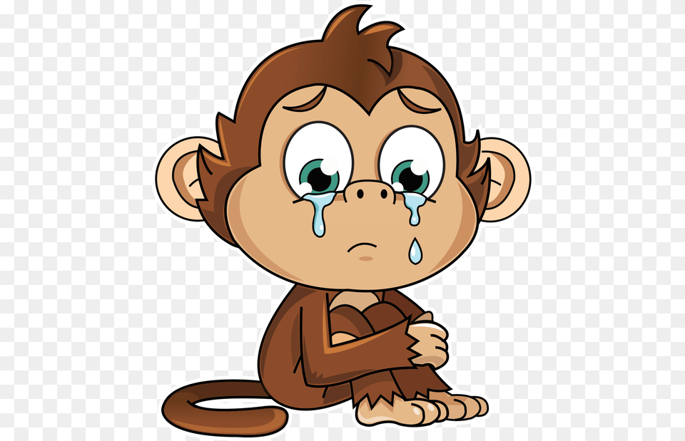 Transparent Cute Monkey Clipart Cute Monkey Stickers, Baby, Person, Face, Head Png