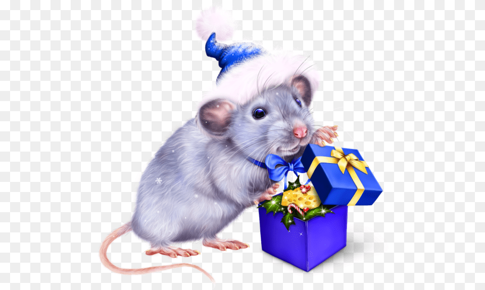 Transparent Cute Mouse Christmas Rat, Animal, Mammal, Rodent Free Png