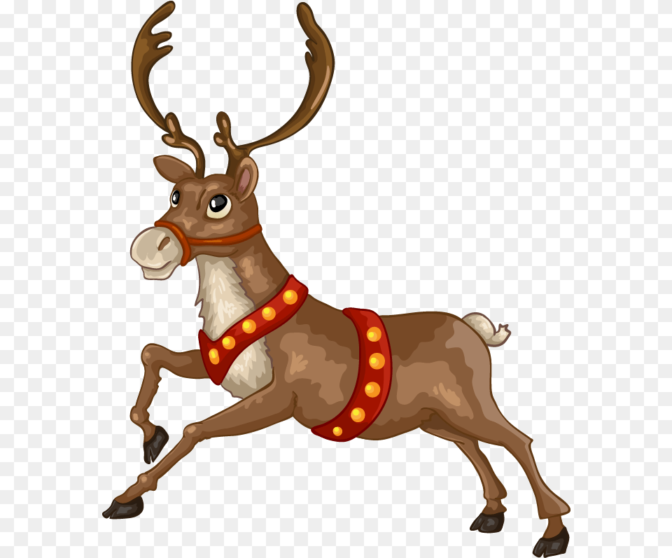 Transparent Cute Reindeer Christmas Reindeer, Animal, Deer, Mammal, Wildlife Png