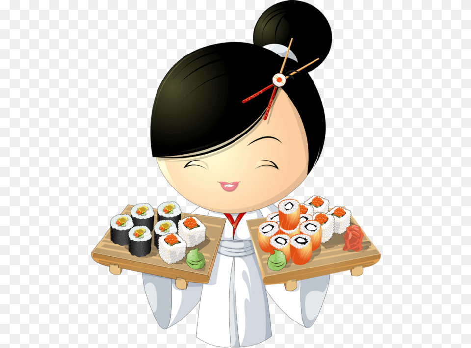 Transparent Cute Sushi Clipart Sushi Vectr, Dish, Meal, Food, Adult Png
