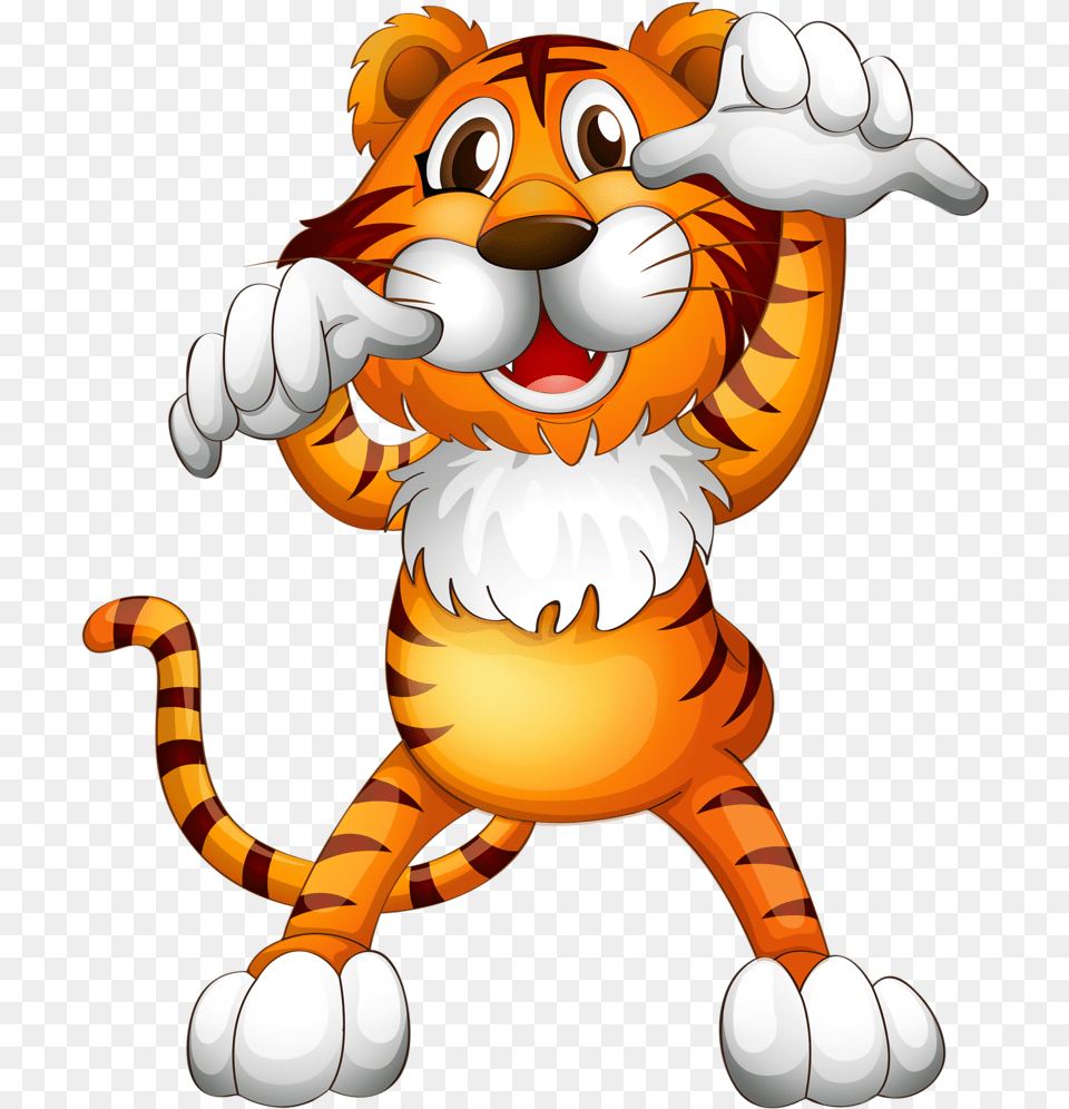 Transparent Cute Tiger Clipart Funny Tiger Cartoon Png Image